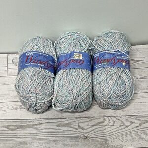Columbia Minerva Windspun Yarn Garden 1605 Pastel Blue Pink White 3 Skeins